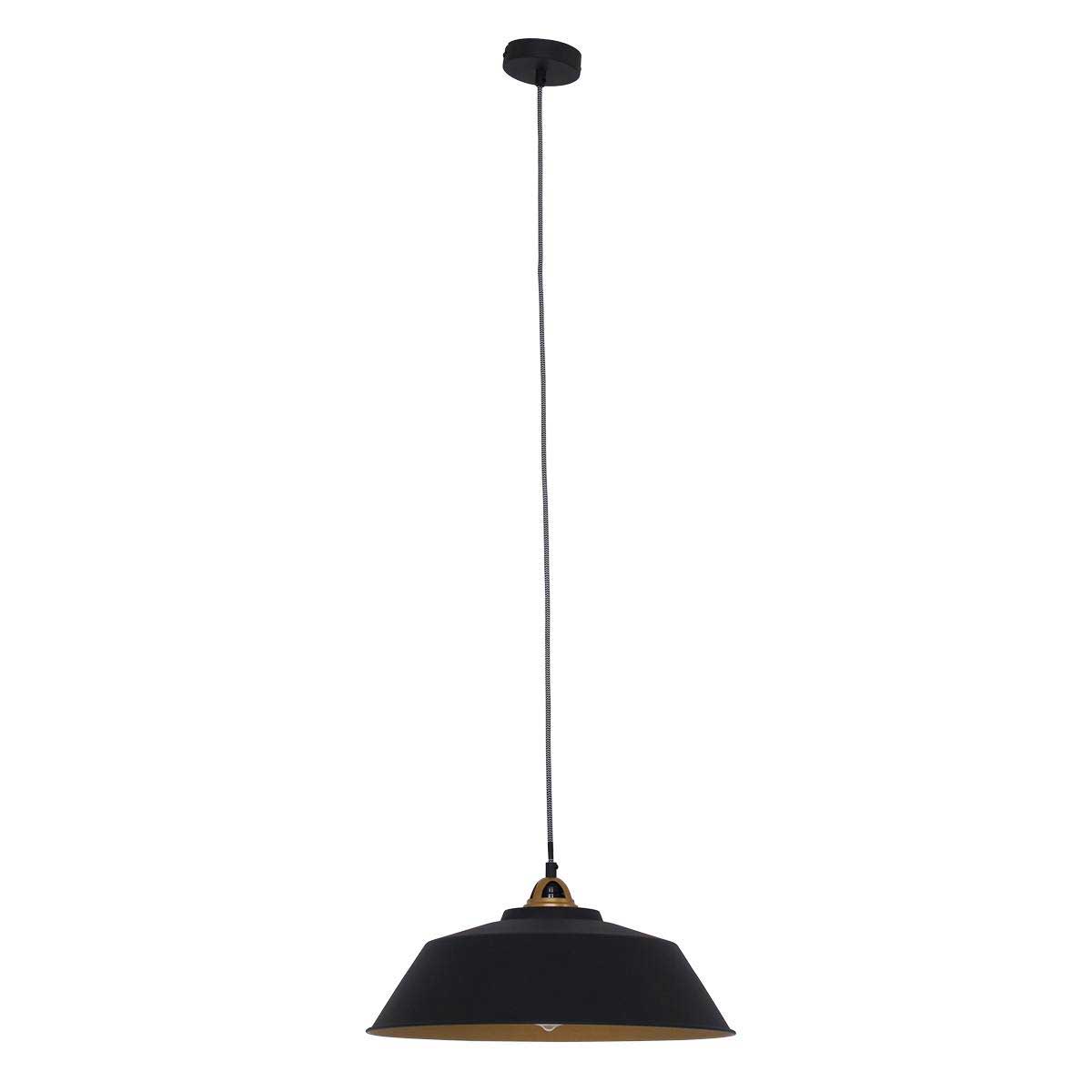 Hanglamp 1-lichts metaal MEXLITE - 1318ZW - hanglamp- industrieel- Mexlite