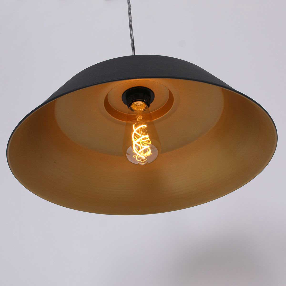 Hanglamp 1-lichts metaal MEXLITE - 1318ZW - hanglamp- industrieel- Mexlite