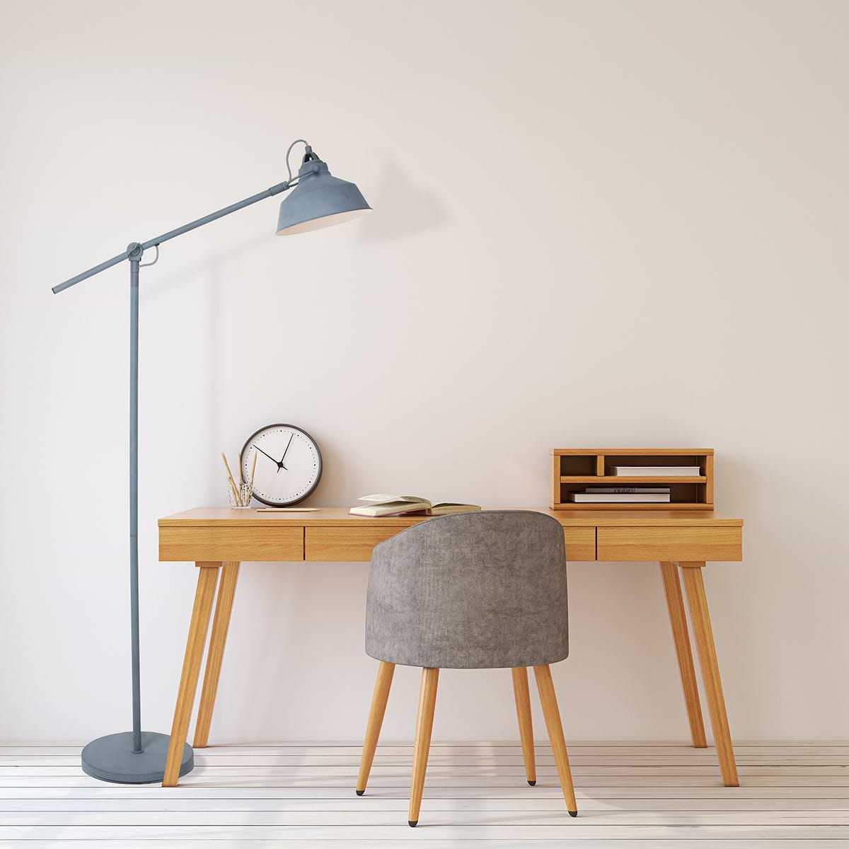 Vloerlamp 1-lichts metaal MEXLITE STEINHAUER - 1322GR - Vloerlamp- Mexlite- Mexlite- Trendy- Grijs  betonlook-