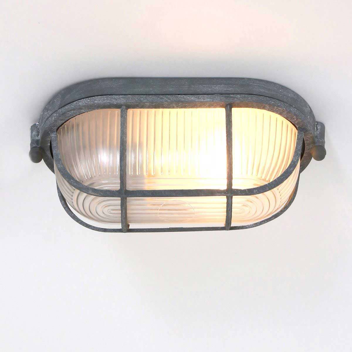 Industriële plafondlamp - industriële wandlamp- 1-lichts beton MEXLITE - 1340GR - industriële plafondlamp - industriële wandlamp - industrielamp - Mexlite- Industrieel - Landelijk- Grijs  Betongrijs met whitewash- Metaal Glas