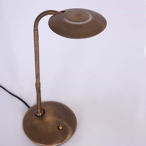 Tafellamp - bureaulamp - leeslamp - 1-lichts LED 6W STEINHAUER - 1470BR - Tafellamp - Bureaulamp - Steinhauer- Zenith LED- Klassiek - Landelijk- Brons - Metaal