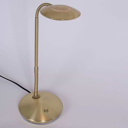 Tafellamp - bureaulamp - leeslamp - 1-lichts LED 6W STEINHAUER - 1470ME - Tafellamp- Bureaulamp- Steinhauer- Zenith LED- Klassiek - Landelijk- Messing - Metaal