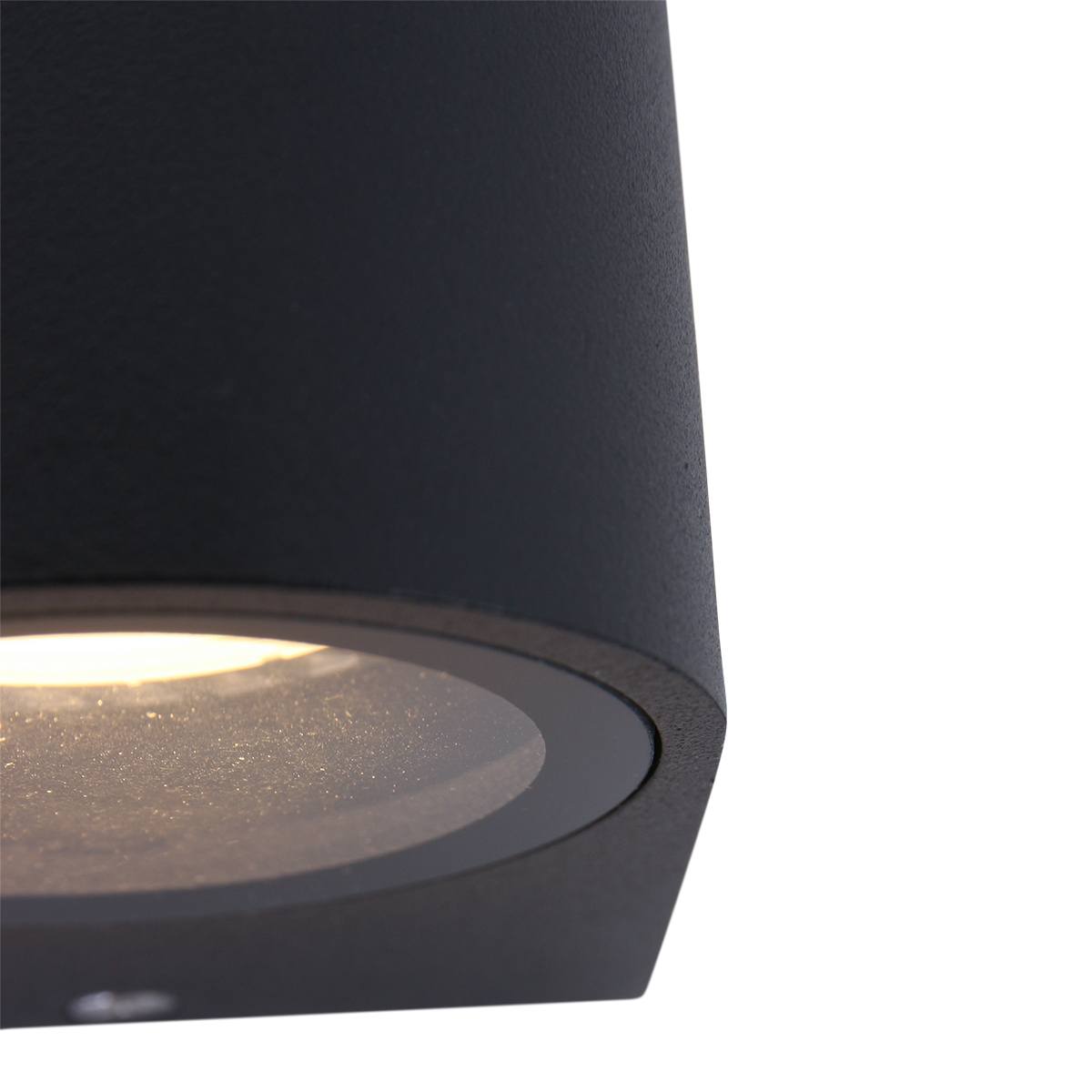 Buitenlamp 2-lichts wand rond GU10 STEINHAUER - 1496ZW - Tuinverlichting - Buitverlichting- Steinhauer- Logan- Modern- Zwart  - Aluminium