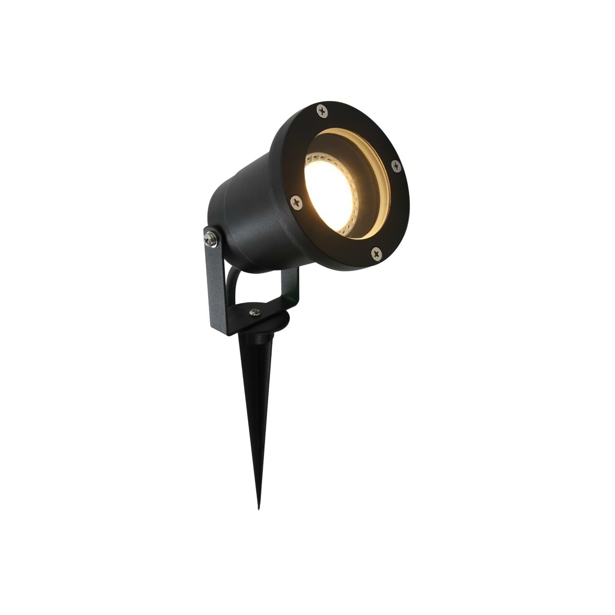 Buitenlamp 1-lichts grond spot GU10 STEINHAUER - 1502ZW - Tuinverlichting - Buitverlichting- Steinhauer- Nova- Modern- Zwart  -