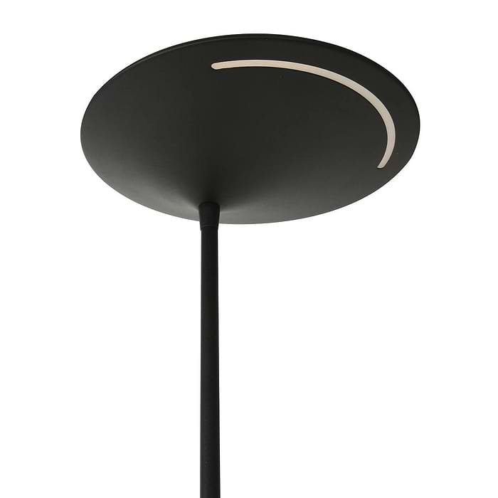 Vloerlamp 2-lichts LED leesarm knik - zwart en chroom - Zodiac LED - Steinhauer
