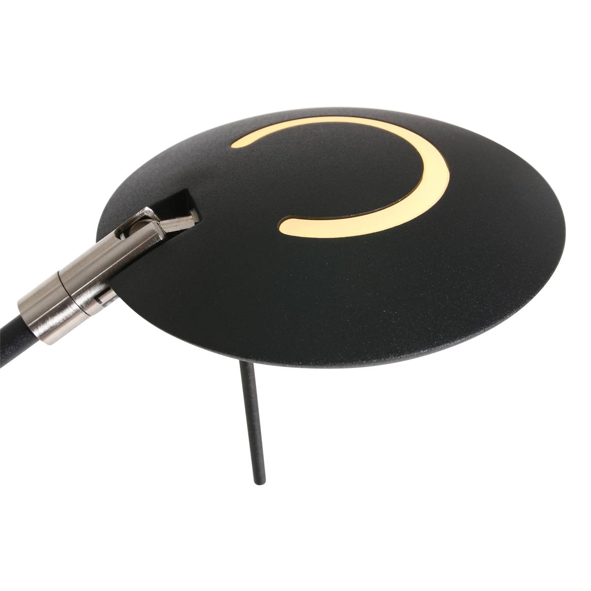 Tafellamp 1-lichts LED knik - zwart en chroom - Zodiac LED - Steinhauer