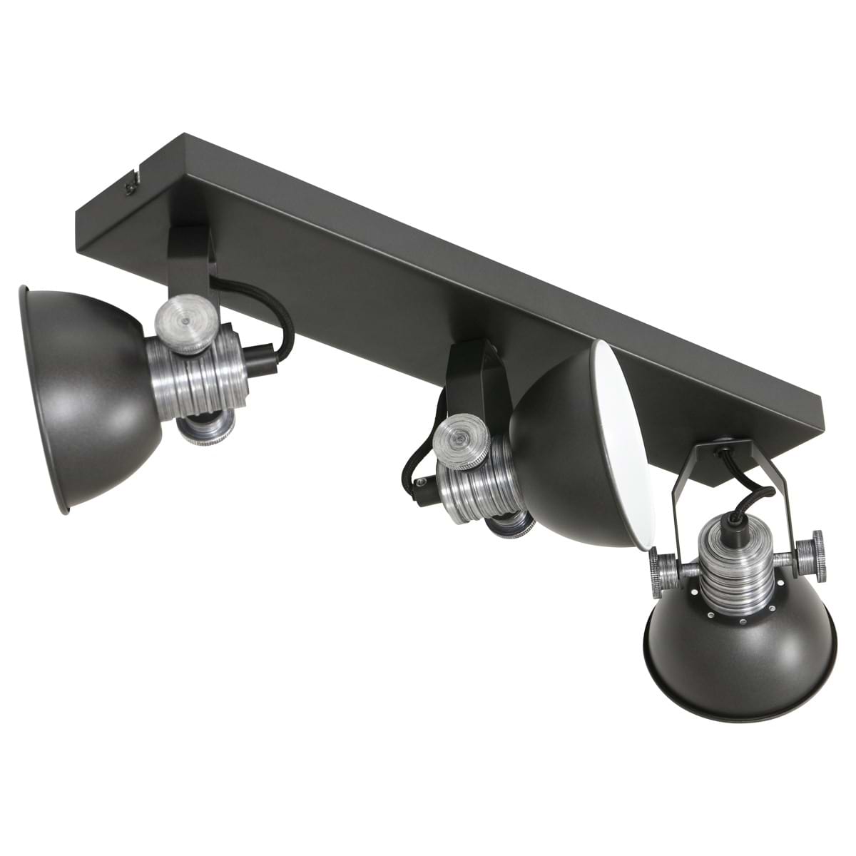 Spot 3-lichts GU10 - zwart en wit - Brooklyn - industrieel - Steinhauer