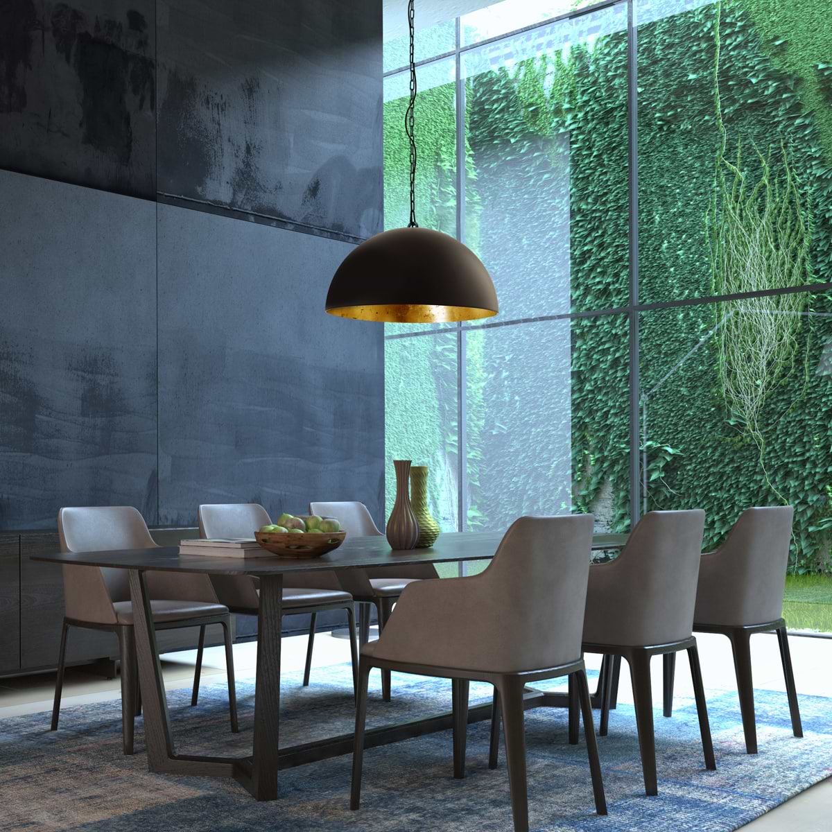 Hanglamp 1-lichts E27 50cm - Semicirkel - Steinhauer