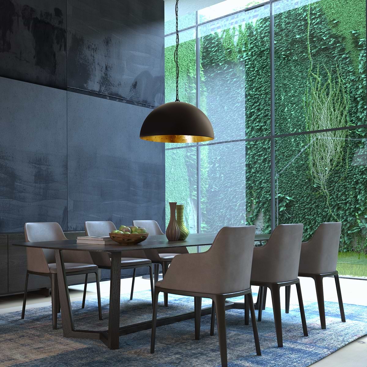 Hanglamp 1-lichts E27 50cm - Semicirkel - Steinhauer