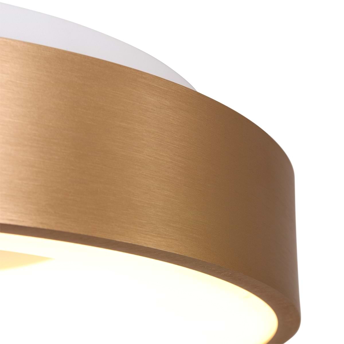 Plafondlamp rond 38cm 30w 2700K - goud en wit - modern - Ringlede - Steinhauer