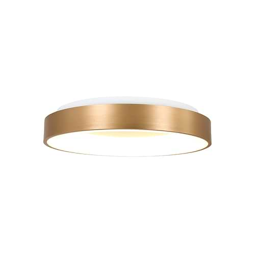 Plafondlamp rond 38cm 30w 2700K - goud en wit - modern - Ringlede - Steinhauer