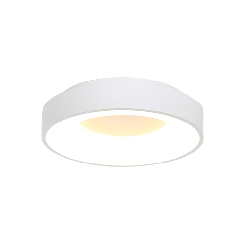 Plafondlamp rond 38cm 30w 2700k - wit - modern - Ringlede - Steinhauer