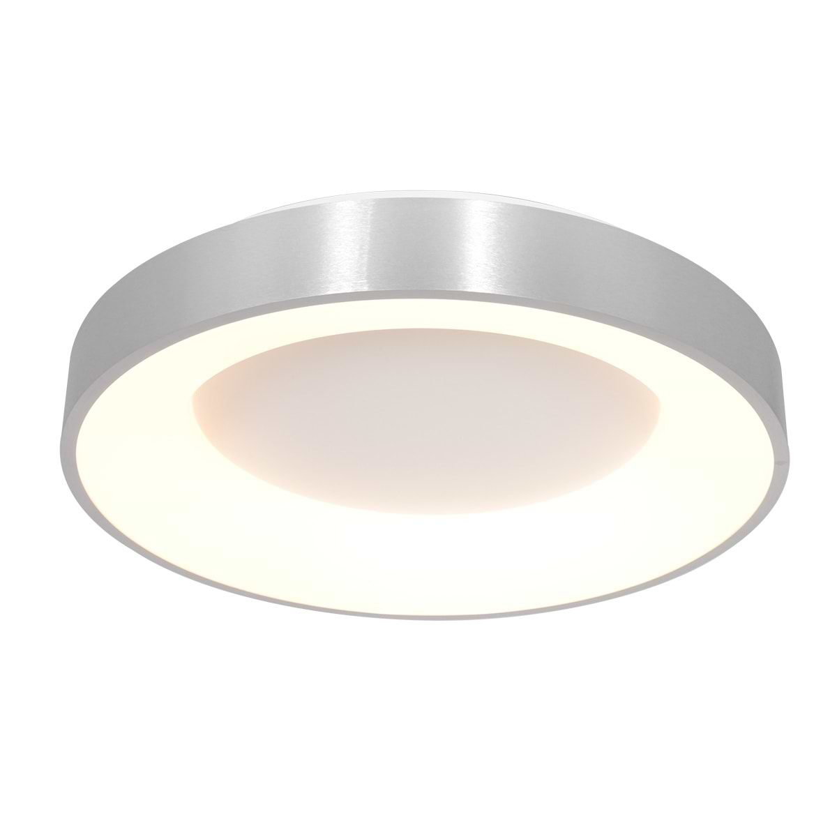 Plafondlamp rond 38cm 30w 2700K - zilver en wit - modern - Ringlede - Steinhauer