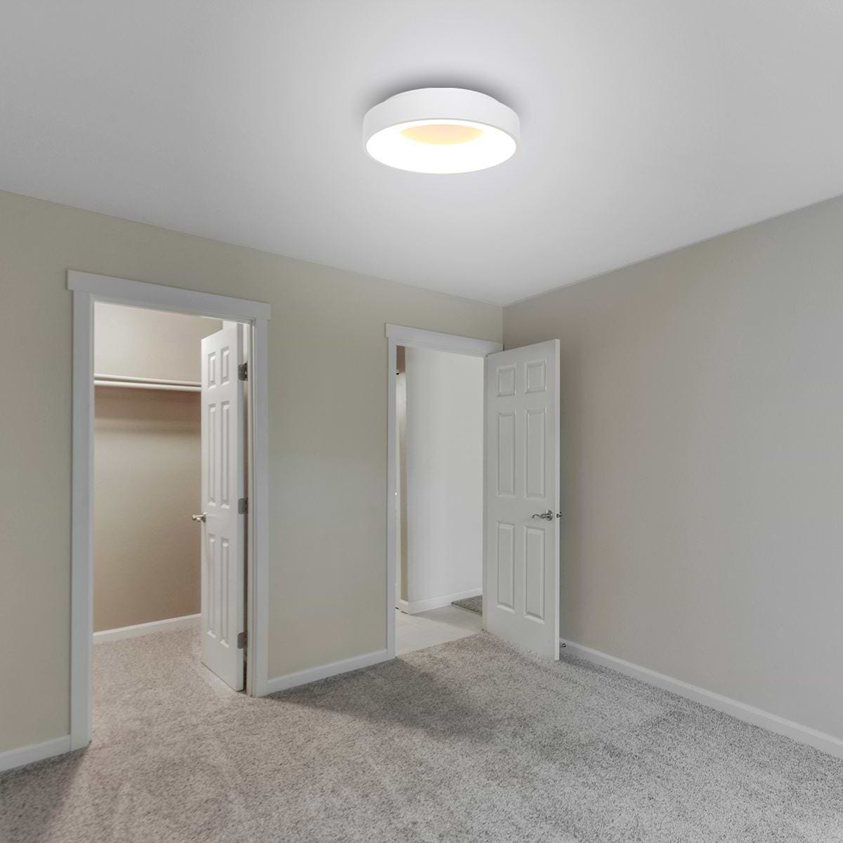 Plafondlamp rond 48cm 40w 2700k - wit - modern - Ringlede - Steinhauer