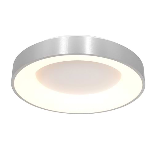 Plafondlamp rond 48cm 40w 2700K - zilver en wit - modern - Ringlede - Steinhauer