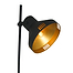 Vloerlamp 1-lichts E27 40w - zwart en goud - Evy - Mexlite