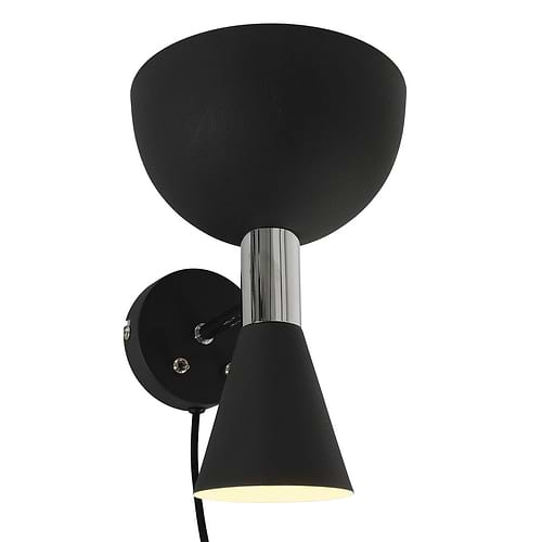Wandlamp 2-lichts E14 40w - zwart en metaal -  Fastlåst - Anne light & home