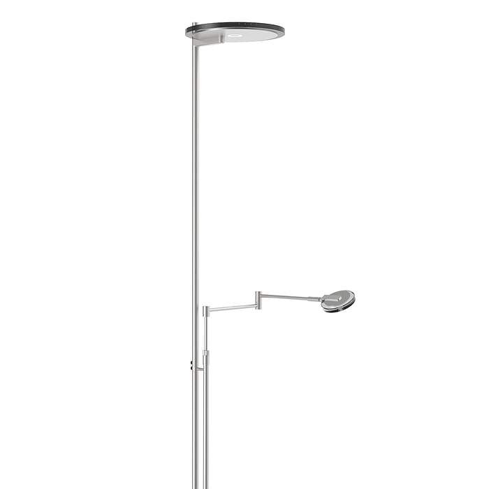 Vloerlamp 2-lichts LED knik grijs glas - staal - Turound - Mexlite