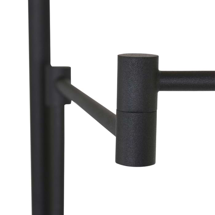 Vloerlamp 2-lichts LED knik grijs glas - zwart - Turound - Mexlite