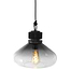 Hanglamp 1-lichts glas 31cm E27 - zwart en grijs - Flere - Steinhauer