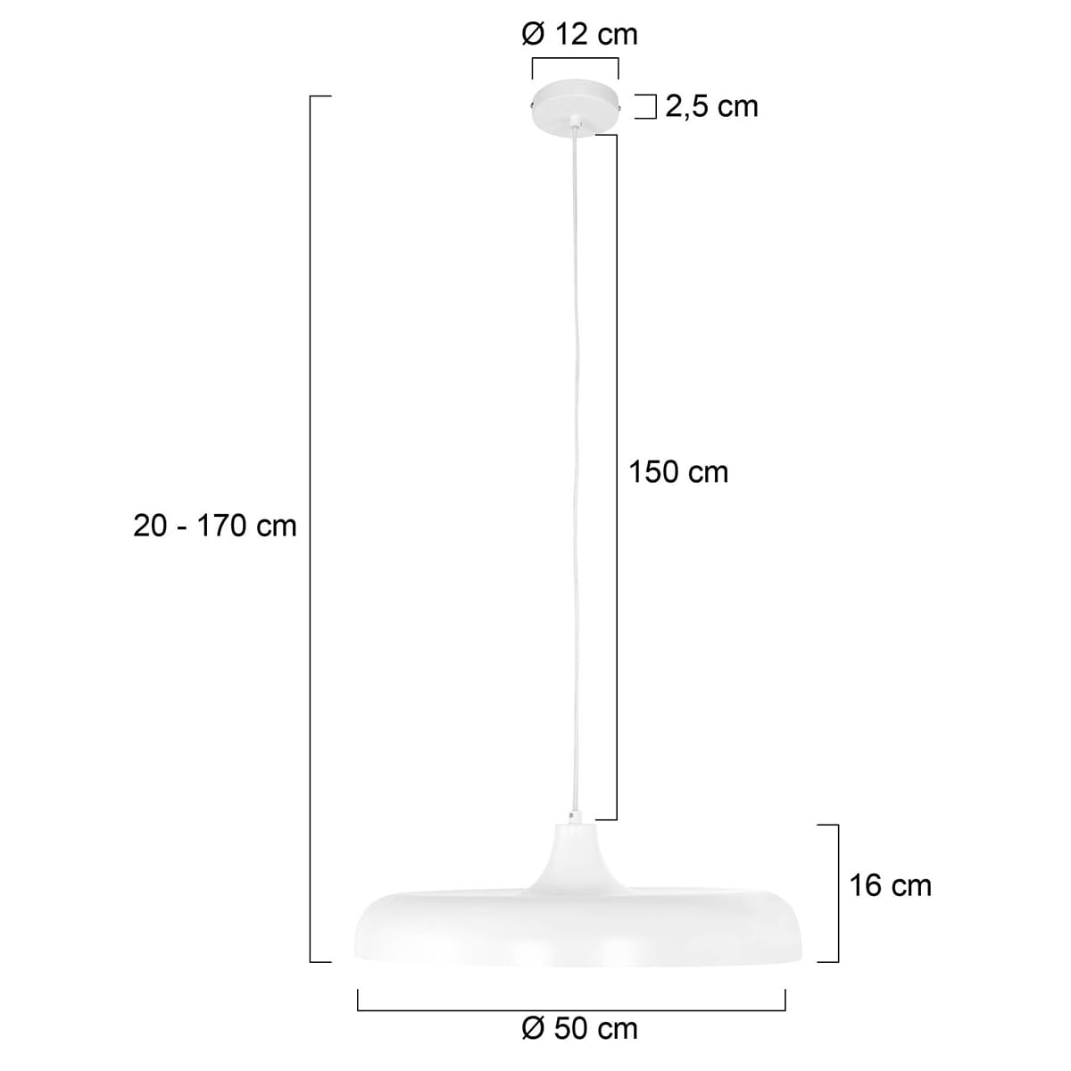 Hanglamp 1-lichts textiel kabel, wit, Krisip, Steinhauer - Afbeelding 6