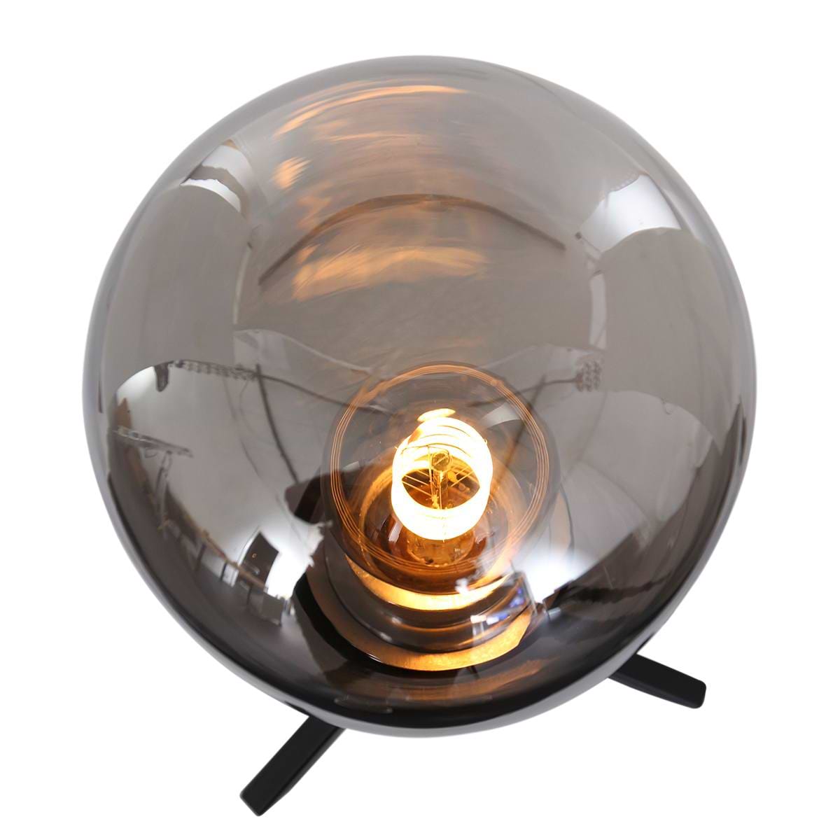 Tafellamp 1-lichts glas - zwart en grijs - Reflexion - Steinhauer