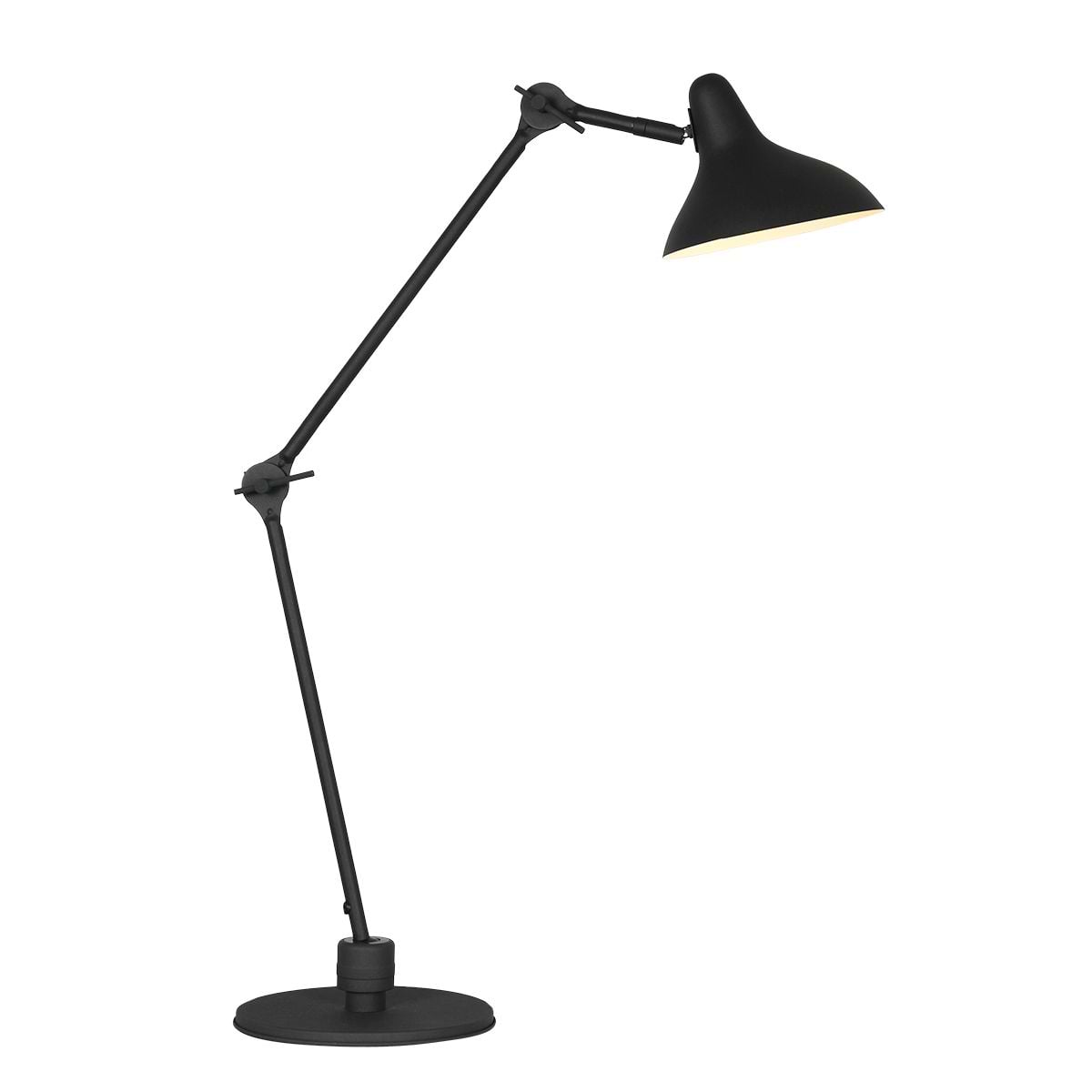 Tafellamp 1-lichts reflector - zwart en wit - Kasket - Anne light & home