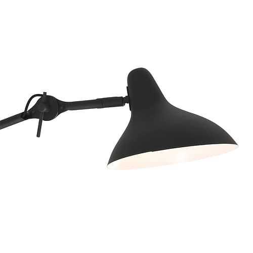 Wandlamp 1-lichts reflector - zwart en wit - Kasket - Anne light & home