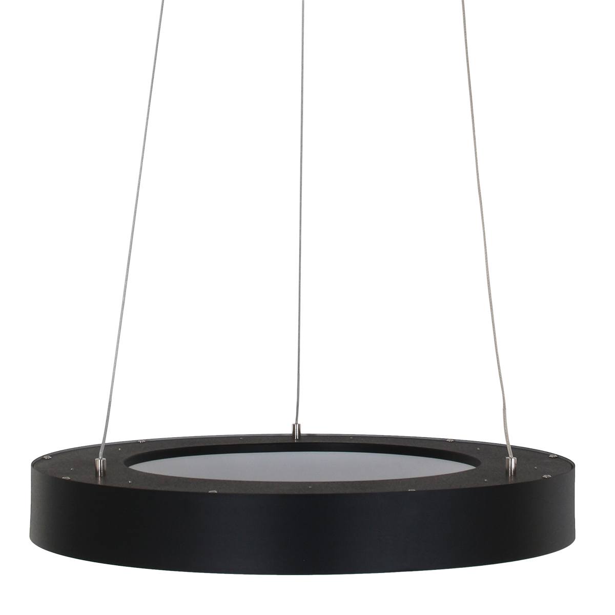 Hanglamp rond 48cm 40w 2700K - zwart en wit - Ringlede - Steinhauer