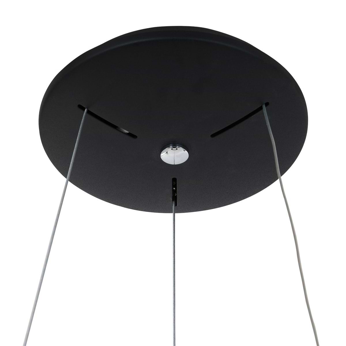 Hanglamp rond 48cm 40w 2700K - zwart en wit - Ringlede - Steinhauer
