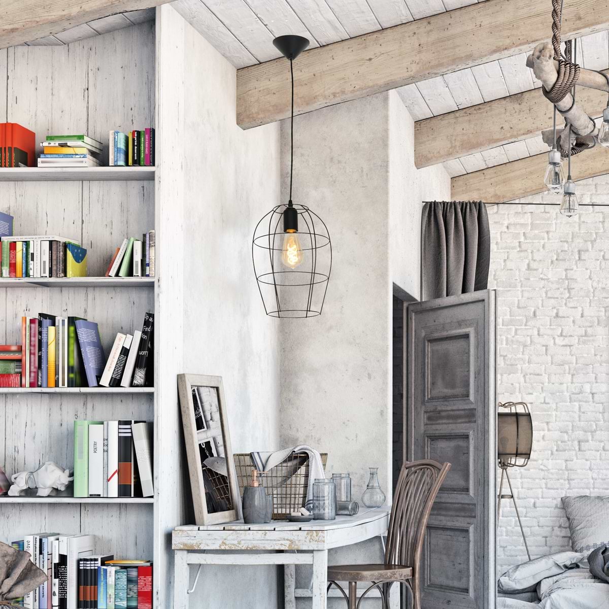 Hanglamp 1-lichts - zwart - Mimimalics - Mexlite