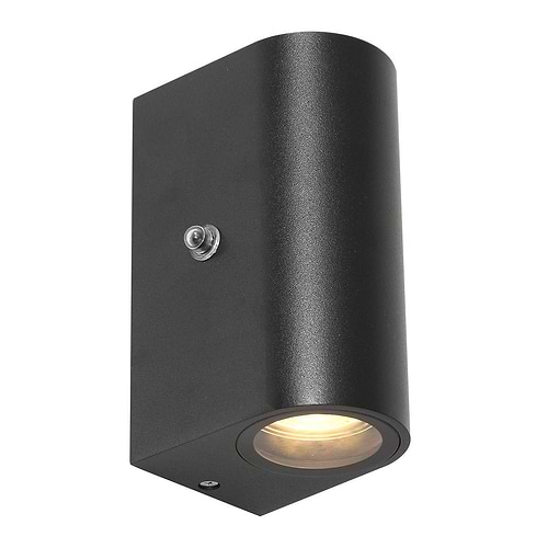 Buitenlamp -  wandlamp voor buiten -  IP44 -  2-lichts LED 4w 2700K sensor -  zwart en helder wit -  Steinhauer