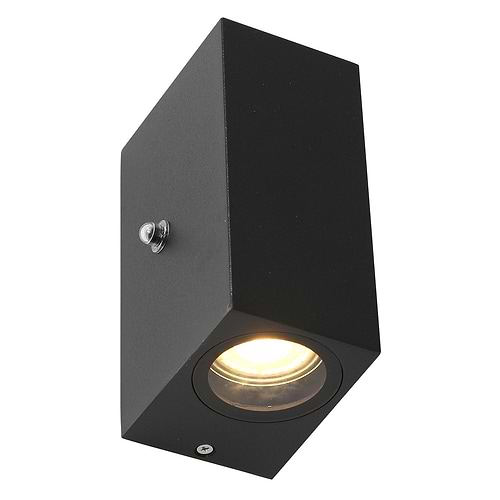 Buitenlamp -  wandlamp voor buiten -  IP54 -  2-lichts LED 4w 2700K sensor -  zwart en helder wit -  Steinhauer