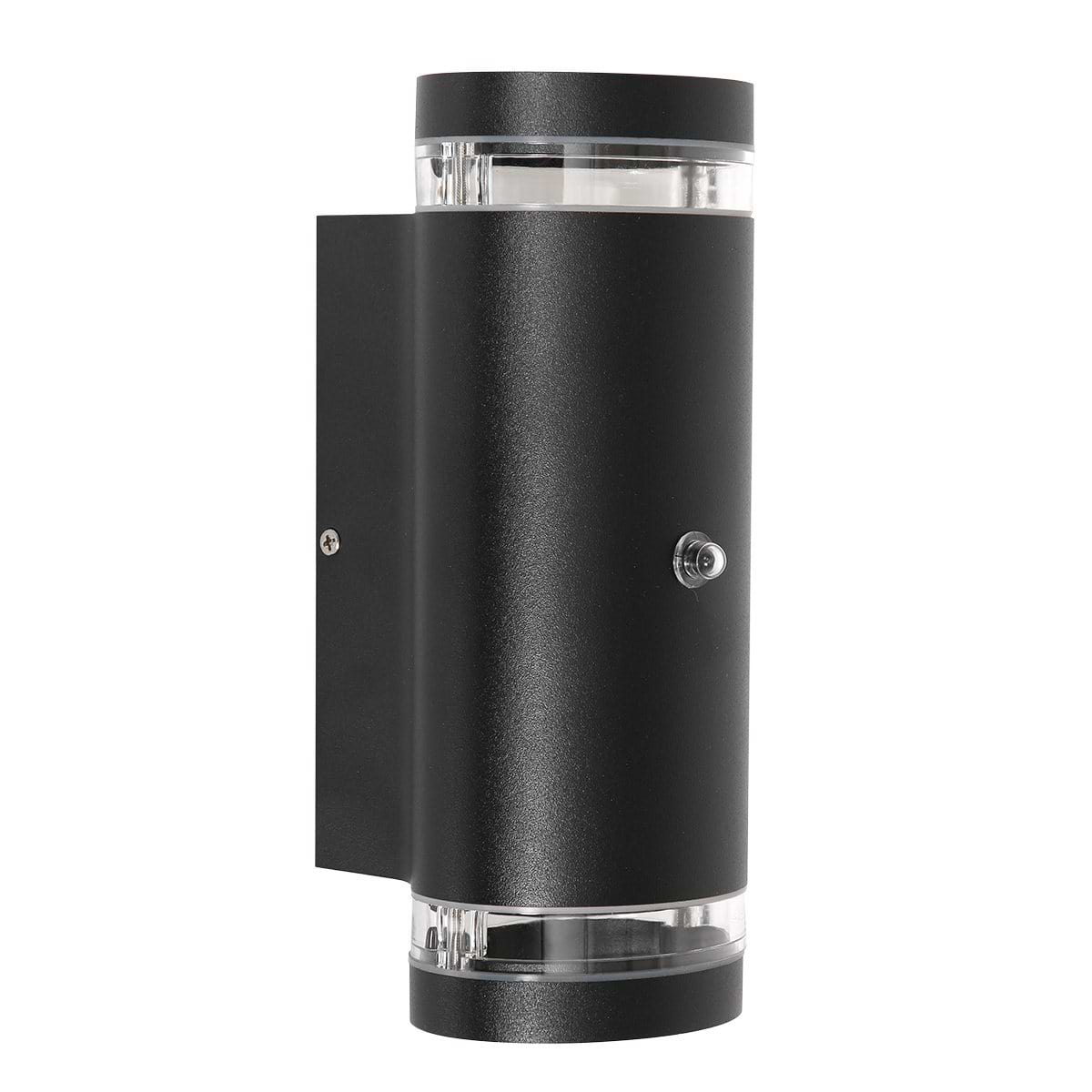 Buitenlamp -  wandlamp voor buiten -  IP44 -  2-lichts LED 4w 2700K sensor -  zwart en helder wit -  Steinhauer
