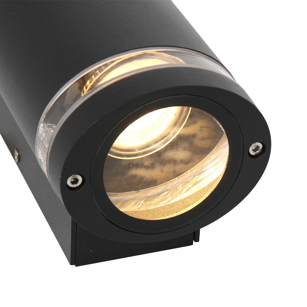 Buitenlamp -  wandlamp voor buiten -  IP44 -  2-lichts LED 4w 2700K sensor -  zwart en helder wit -  Steinhauer