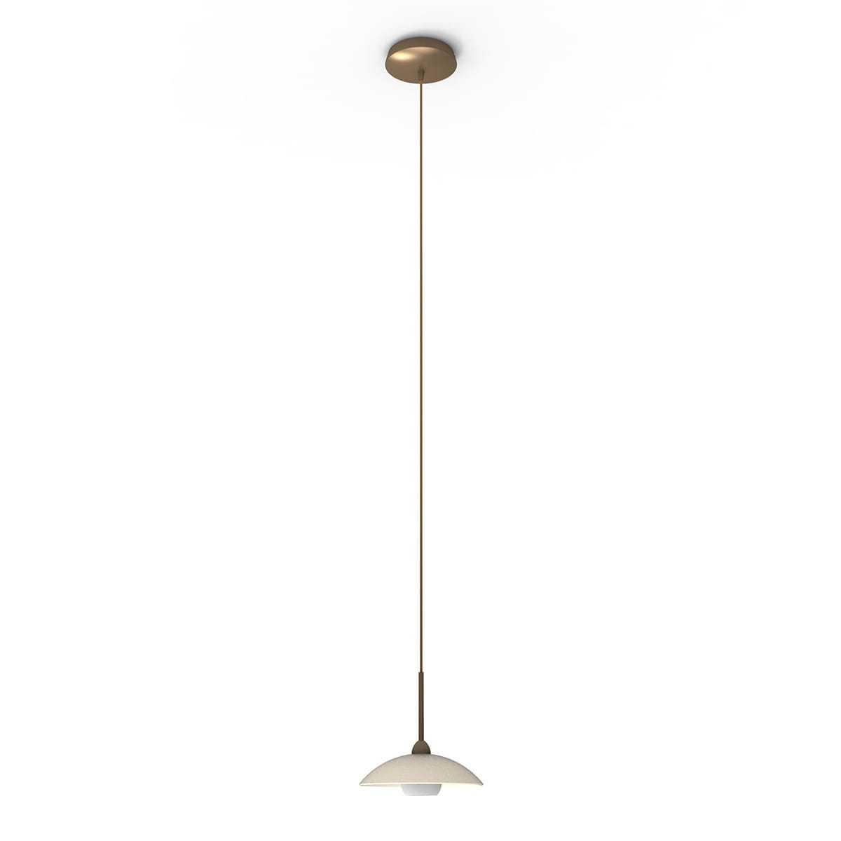Hanglamp 1-lichts glas G9 - brons en crème - Sovereign classic - Steinhauer