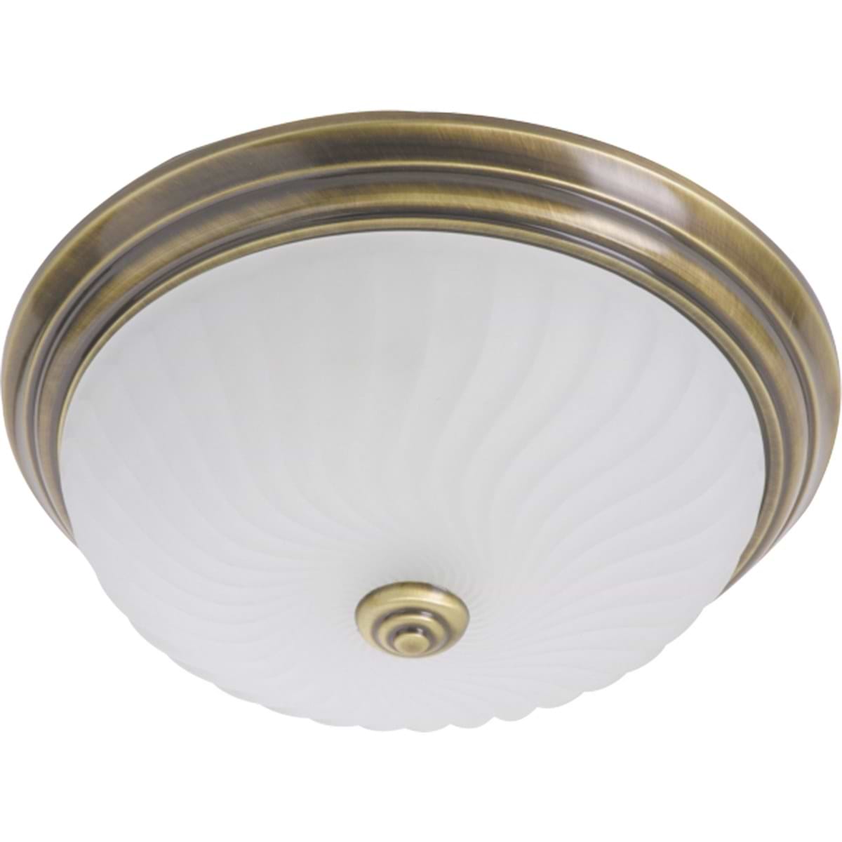 Plafondlamp- plafonnier- Glas STEINHAUER - 2779BR - Plafondlamp- Steinhauer- Ceiling and wall- Klassiek - Minimalistisch design- Brons Wit - Metaal Glas