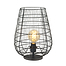 Tafellamp 1-lichts E27 - zwart en transparant - retro - Gloom - Anne light & home