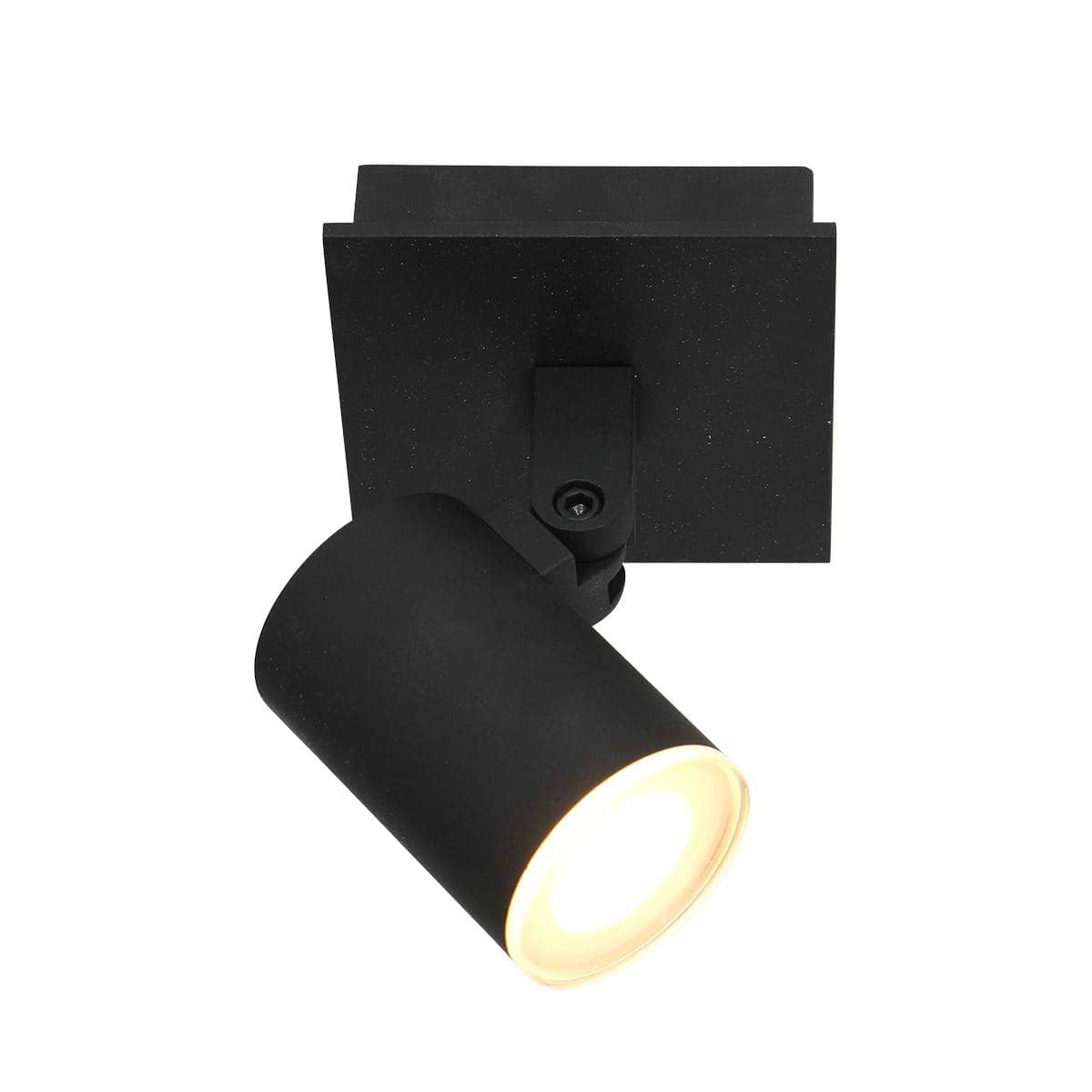 Plafondlamp -  plafondspot 1-lichts GU10 - zwart - Point noirs - Steinhauer