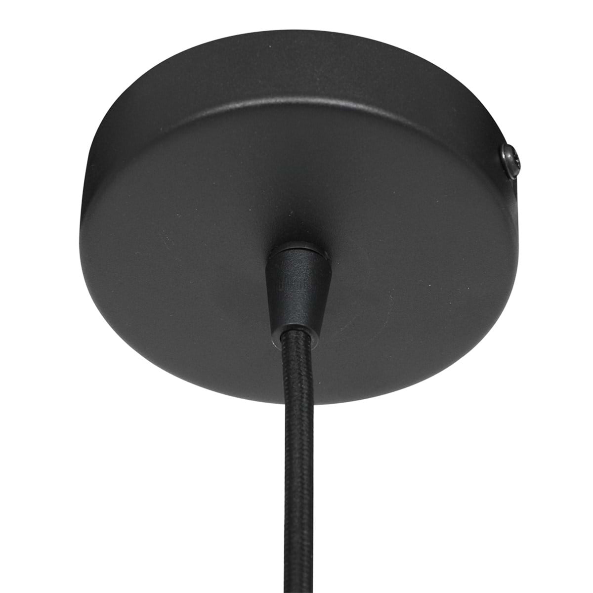 Hanglamp 1-lichts 45cm gouden ring - zwart - Aureole - Mexlite
