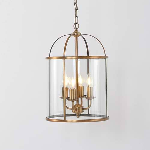 Hanglamp 4-l Glas STEINHAUER - 5972BR - Hanglamp- Steinhauer- Pimpernel- Klassiek- Brons Transparant - Metaal Glas