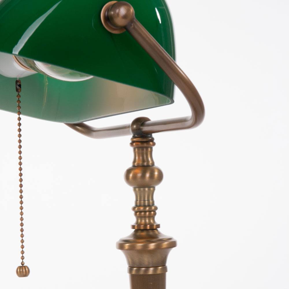Tafellamp - bureaulamp - leeslamp 1-lichts Glas STEINHAUER - 6185BR - Tafellamp- Bureaulamp- Steinhauer- Ancilla- Klassiek- Brons Groen - Metaal Glas