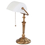 Tafellamp - bureaulamp - leeslamp 1-lichts Glas STEINHAUER - 6186BR - Tafellamp- Bureaulamp- Steinhauer- Ancilla- Klassiek- Brons Wit - Metaal Glas