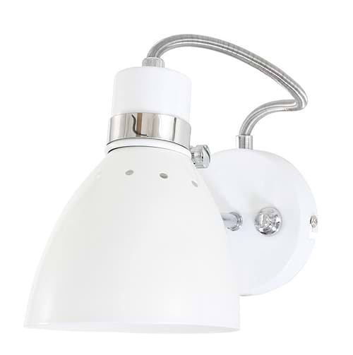 Industriële wandlamp - bedlamp - leeslamp - 1-lichts REFL STEINHAUER - 6291W - Wandlamp - Spots - Bedlamp - Leeslamp - Steinhauer- Spring- Modern - Industrieel- Wit  - Metaal