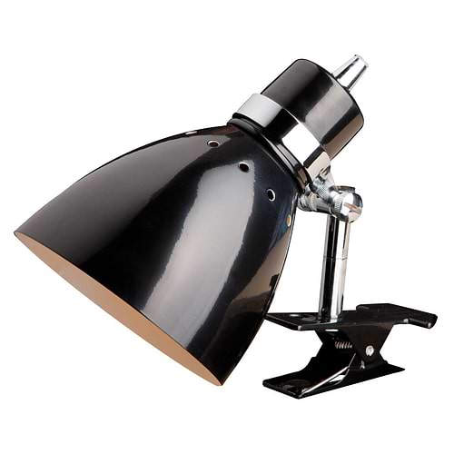 Knijpspot - industrieel - 1-lichts Metaal STEINHAUER - 6827ZW - Industriële spot - Bedlamp - Spots - Wandlamp - Steinhauer - Spring - Modern - Industrieel - Zwart - Zwart Metaal