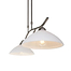 Hanglamp 2-lichts Glas STEINHAUER - 6836ST - Hanglamp- Steinhauer- Capri- Klassiek- Staal Wit - Metaal Glas