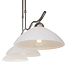 Hanglamp 3-lichts Glas STEINHAUER - 6837ST - Hanglamp- Steinhauer- Capri- Klassiek- Staal Wit - Metaal Glas