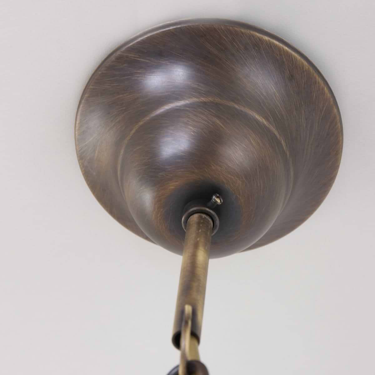 Hanglamp 1-lichts Glas STEINHAUER - 6839BR - Hanglamp- Steinhauer- Capri- Klassiek- Brons Creme - Metaal Glas