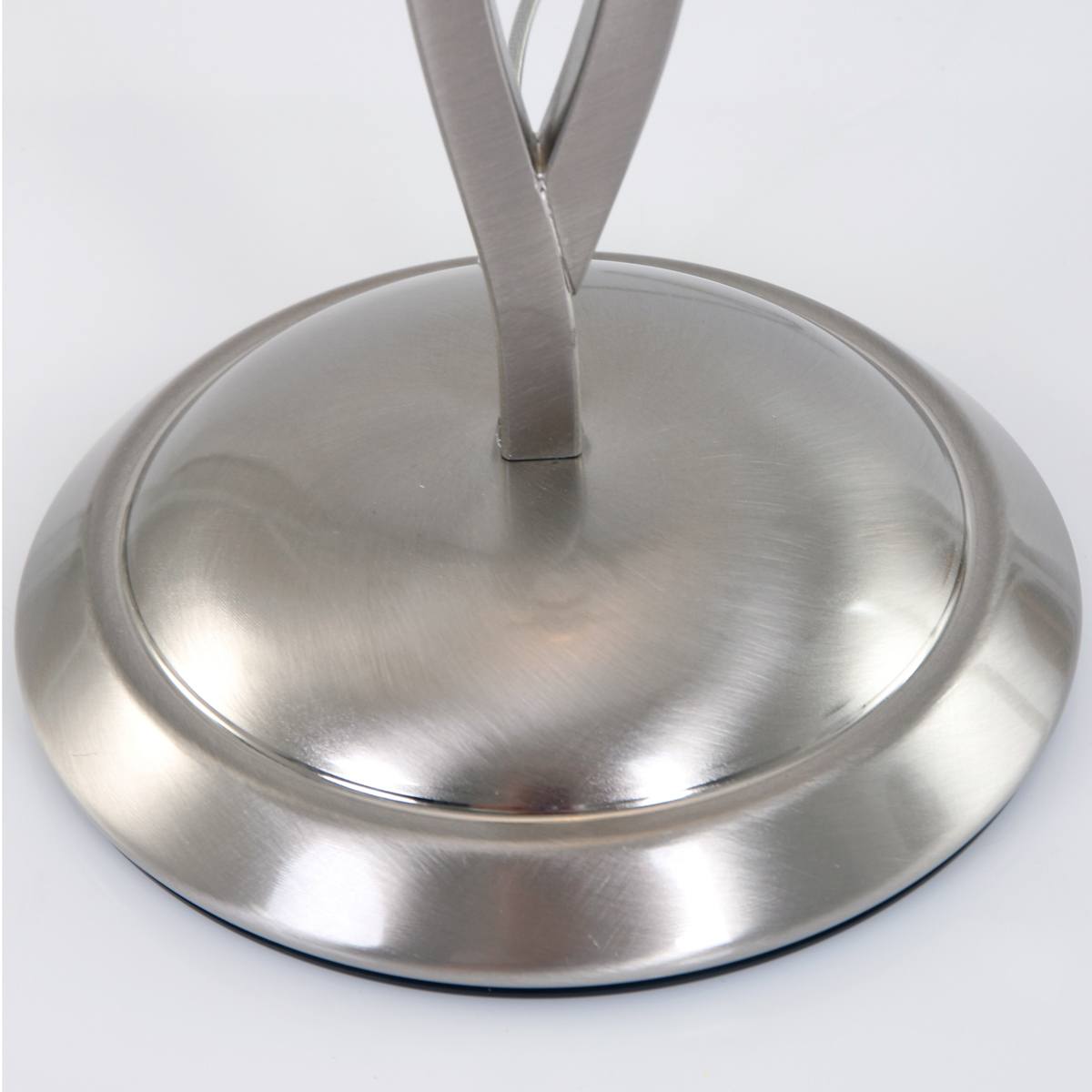 Tafellamp 1-lichts Glas STEINHAUER - 6842ST - Tafellamp- Steinhauer- Capri- Klassiek- Staal Wit - Metaal Glas