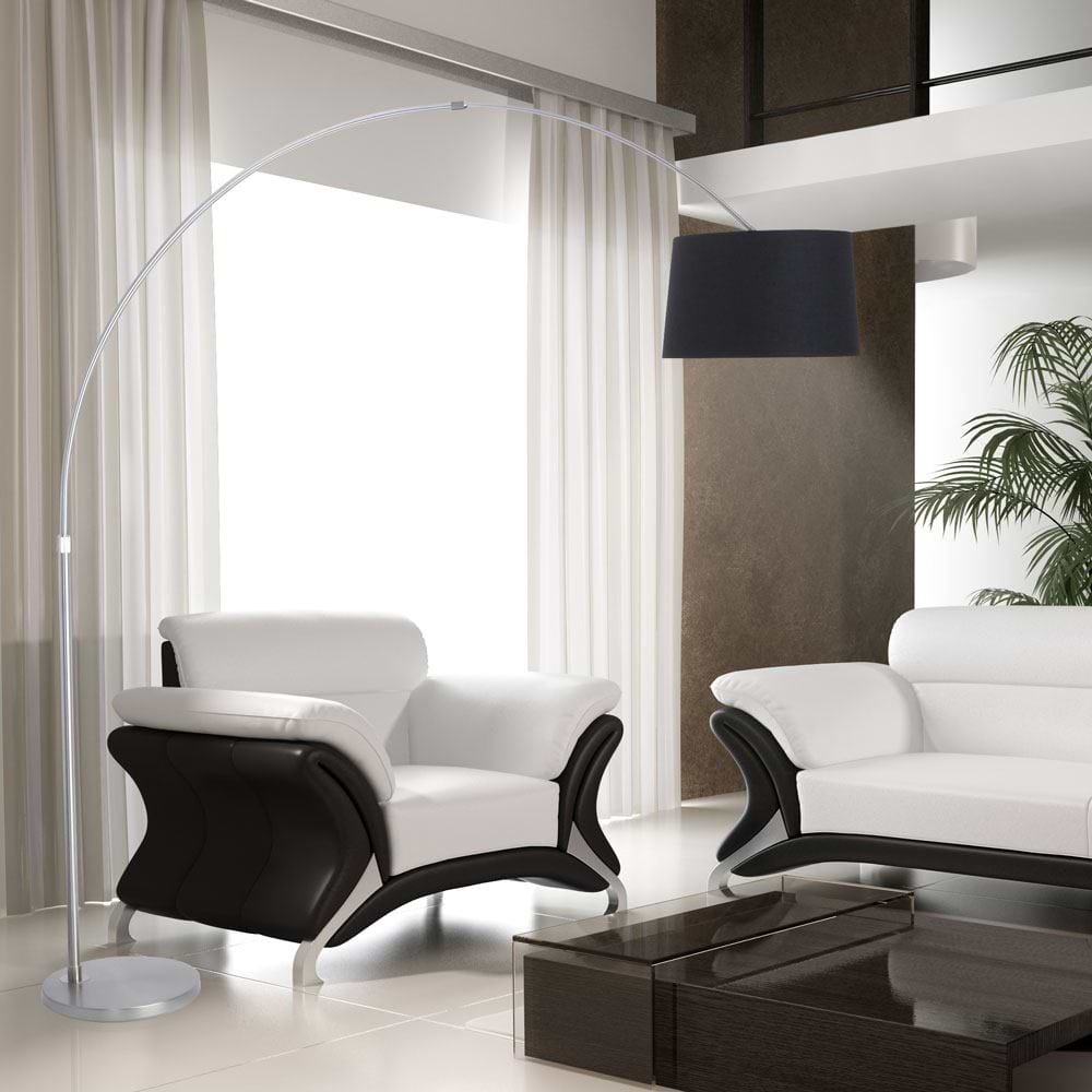 Vloerlamp 1-lichts Boog -armatuur- STEINHAUER - 7268ST - Vloerlamp- Booglamp- Steinhauer- Gramineus- Modern- Staal  - Metaal